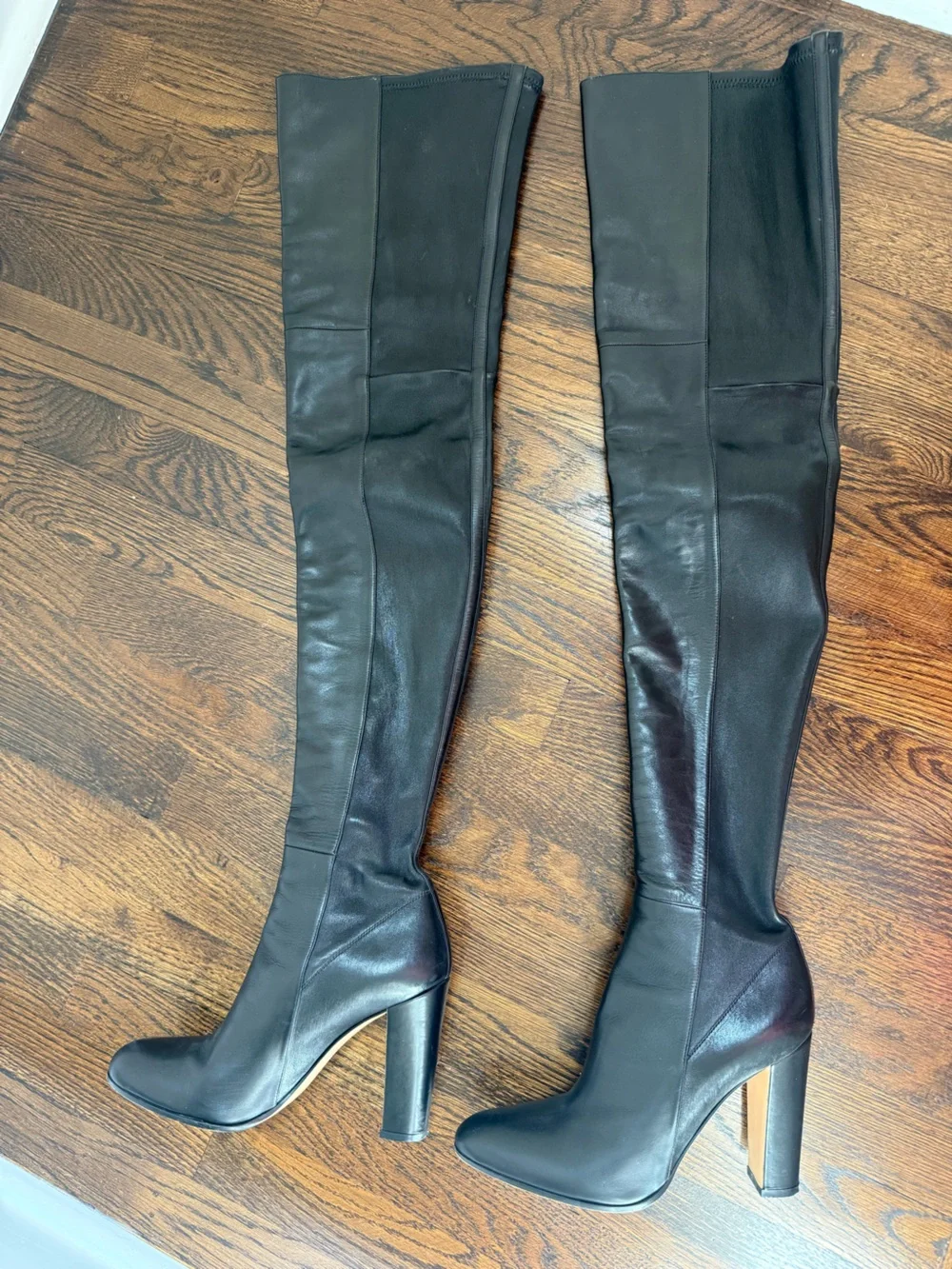 Gianvito Rossi Leather Black Over-the-Knee Block Heel Boots size 40 (10 US)